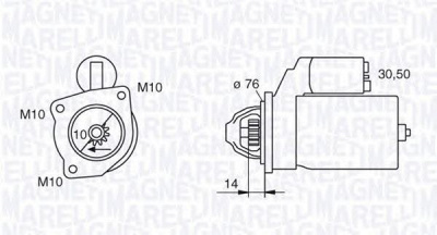 MAGNETI MARELLI 063280034010 -  Стартер